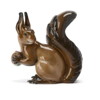 German Porcelain Squirrel Figure