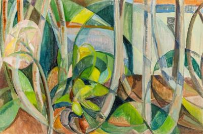 Cubist Landscape With Trees