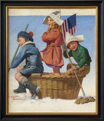 Crossing the Delaware: Liberty Magazine Cover for February 2, 1932