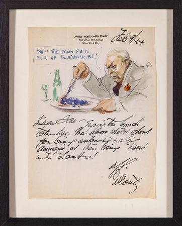 Thank-you letter with a fine watercolor