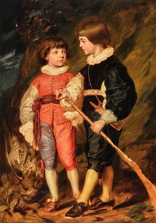 Double portrait of two boys
