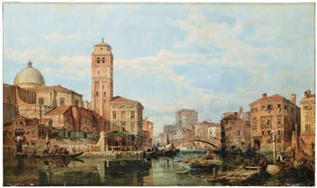 Venice, the Grand Canal with San Geremia and the entrance to Cannaregio by George Clarkson Stanfield - Auction record, sale price, and art valuation. Compare with similar artists and explore comparable artworks.