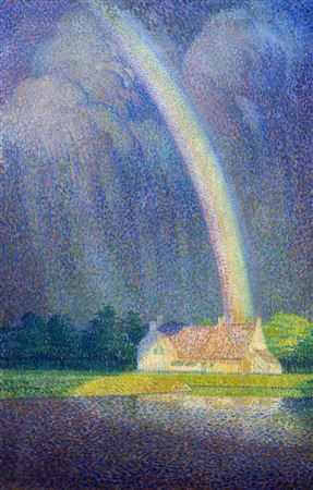 Rainbow over the Tempelhoeve, Sint-Martens-Latem