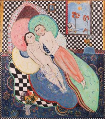 Lovers at Rosh Hashanah by Dora Holzhandler - Auction record, sale price, and art valuation. Compare with similar artists and explore comparable artworks.