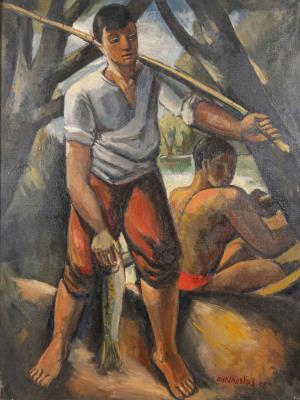 Fishermen on the river by Antoine Chartres - Auction record, sale price, and art valuation. Compare with similar artists and explore comparable artworks.