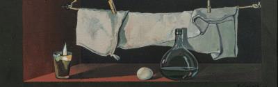 Linen, egg candle and carafe
