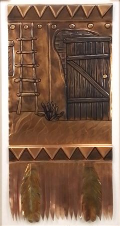 Adobe Copper Relief Wall Art