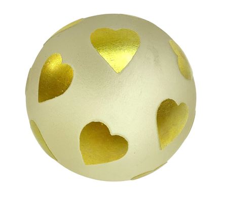 Gold Heart Glass Paperweight
