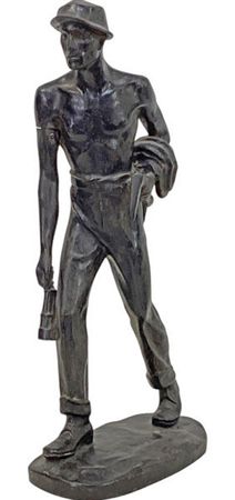 Miner Cast Iron Sculpture