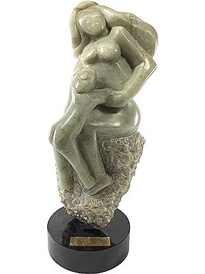 Carved Soapstone Woman Sculpture