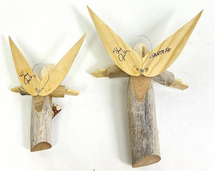Driftwood Angel Art Figurines (2)