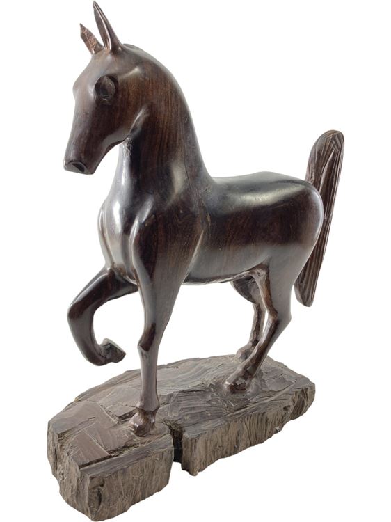 Hand Carved Wood Horse
