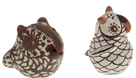 Zuni Owl Pottery Figurines
