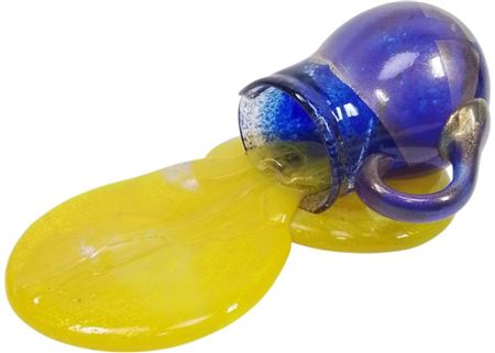 Art Glass Spilled Drink Sculpture