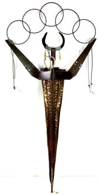Mixed Metal Shaman Sculpture