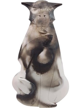 Studio Pottery Cat Sculpture