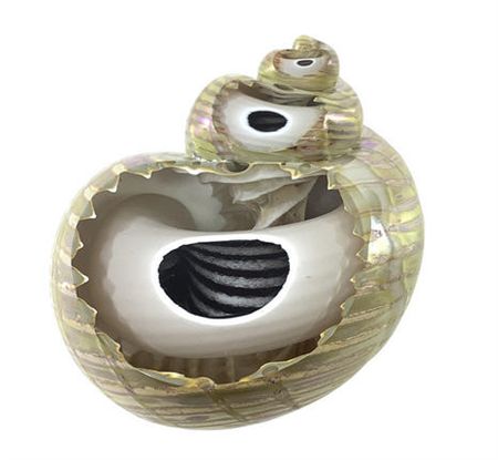 Vibrant Nautii Art Glass Paperweight