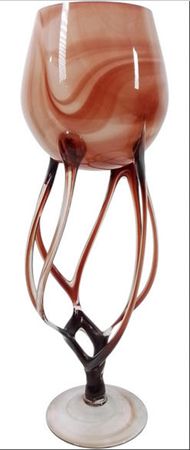 Hand Blown Glass Jellyfish Vase