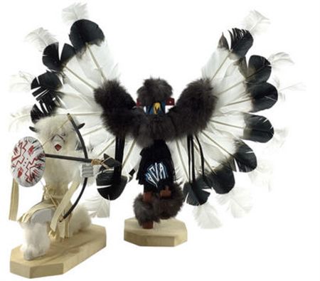 Eagle and Buffalo Warrior Kachinas (2)