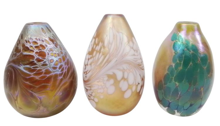 1980s Studio Art Glass Vases (3)