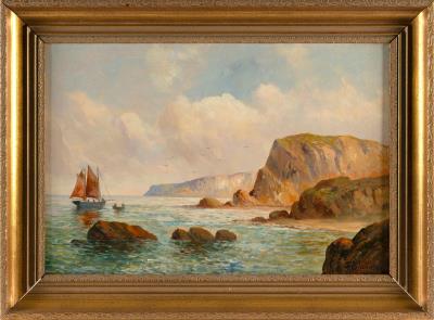 Vessel off the coast