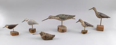Six William E. Kirkpatrick Bird Carvings