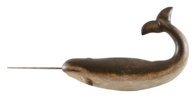 Carved Narwhal Plaque