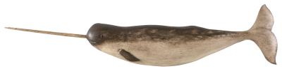 Carved Narwhal Plaque
