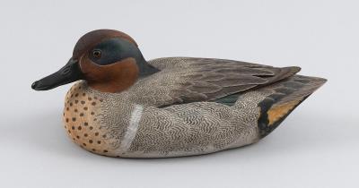 DECORATIVE GREEN-WINGED TEAL CARVING