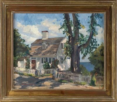 Gambrel-roofed cottage, possibly Rockport, Massachusetts
