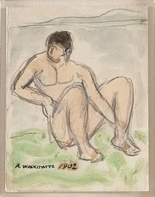 Bather in a landscape