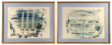 Two harbor scenes