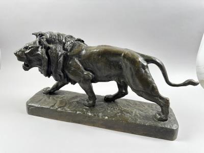 Prowling lion