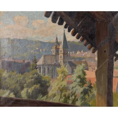 Esslingen, Blick von der Burg auf St. Dionys