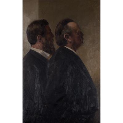 Double portrait of two members of the Reichstag, Berlin