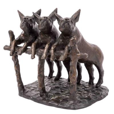 Three Pigs Looking Over the Fence