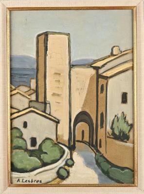 View of a Village by the Sea