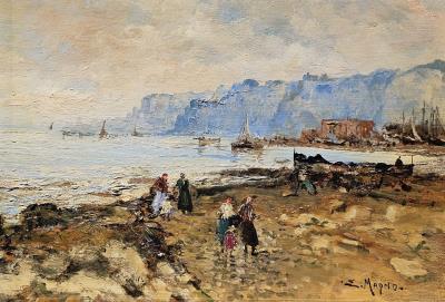 Marina with fishermen
