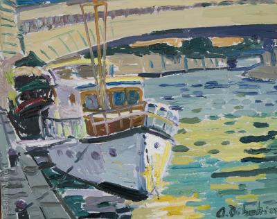 Barge at quay
