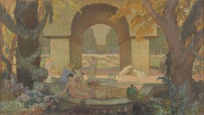 Sunday Afternoon in the Park by Loys Joseph Prat - Auction record, sale price, and art valuation. Compare with similar artists and explore comparable artworks.