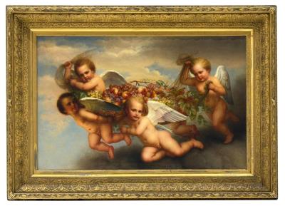 Putti with Bounty of Fruit