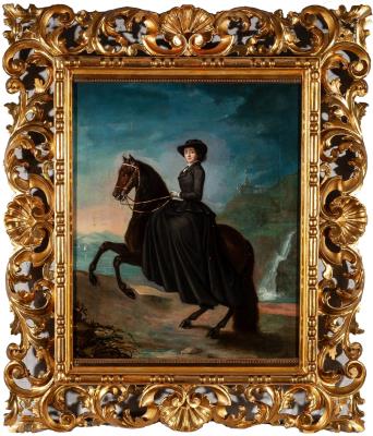 Equestrian portrait of a lady