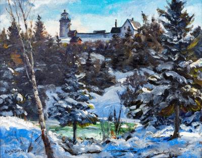 Light House in Winter, Monhegan Island