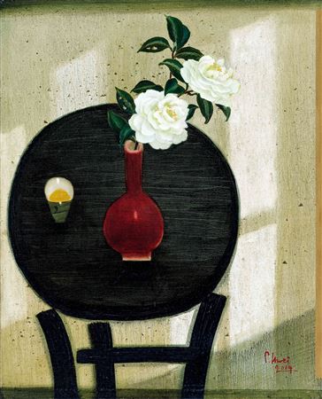 Underglaze Red — White Camellia