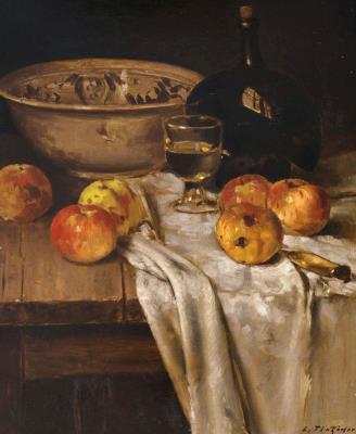 Still life with apples by Ludwig Platzoder - Auction record, sale price, and art valuation. Compare with similar artists and explore comparable artworks.