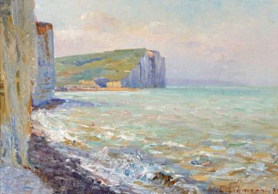 Cliffs in Normandy, France - 1899