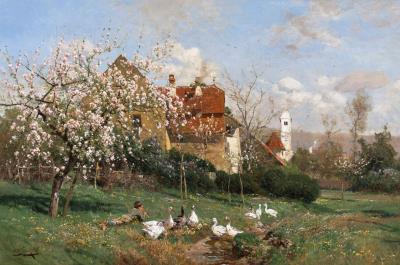 Spring in Dachau-Etzenhausen (around 1888)