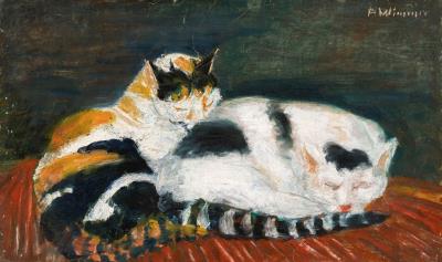 Two sleeping cats