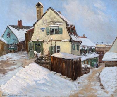 Munich, Winter in der Au - 1914