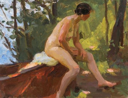 Bathing at the Chiemsee Shore